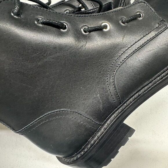 Rag & Bone Cannon Black Leather Combat Boots Womens Size 38.5 - Picture 11 of 16